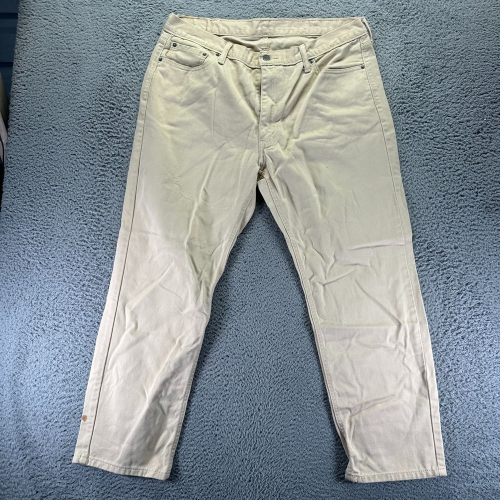 Levi's 541 Jeans Mens 39x30 Beige Cotton Denim Straight Leg Travel Workwear‎